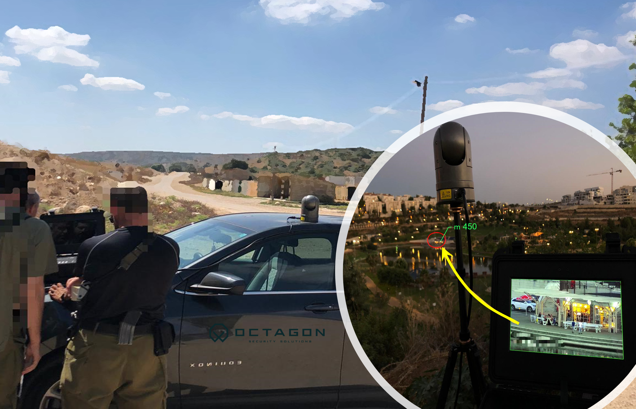 PTZ רכב ושטח אוקטגון PTZ רכב ושטח אוקטגון